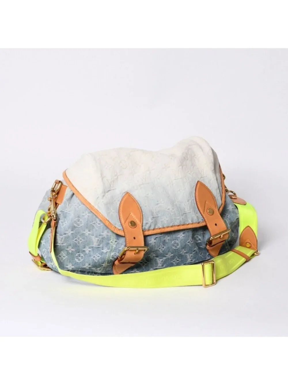 Louis Vuitton Denim Sunrise Shoulder Bag Blue Gradation